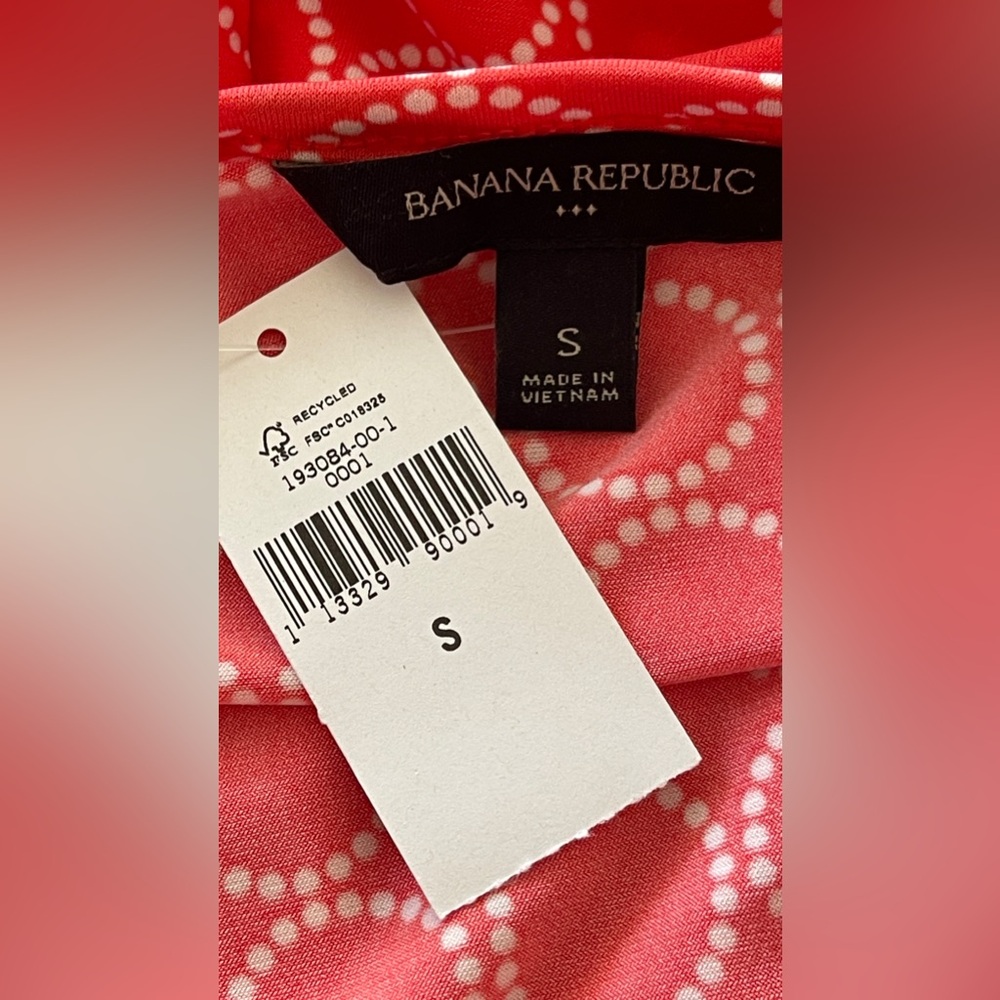 Banana Republic‎ Coral Tie Wrap Dress in Small - Picture 7 of 8